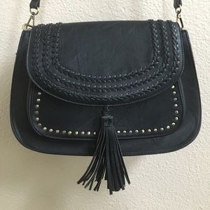 Like new vegan leather saddle crossbody